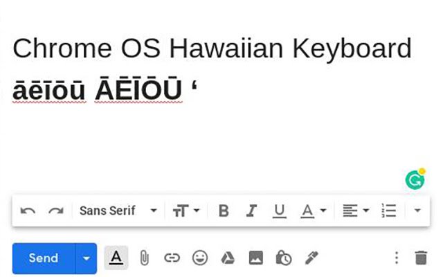 Le clavier hawaïen de la boutique en ligne Chrome doit être exécuté avec OffiDocs Chromium en ligne