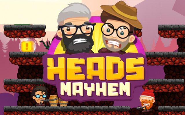 Heads Mayhem de Chrome web store se ejecutará con OffiDocs Chromium en línea