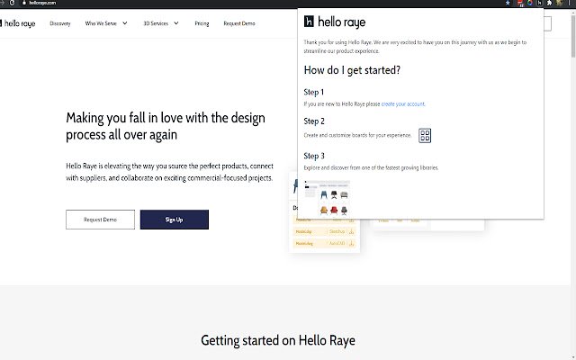 Hello Raye  from Chrome web store to be run with OffiDocs Chromium online