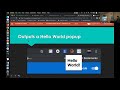 Hello World  from Chrome web store to be run with OffiDocs Chromium online