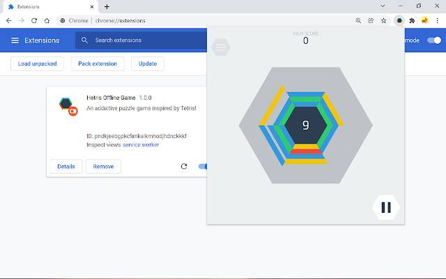 Hextris Offline Game de Chrome web store se ejecutará con OffiDocs Chromium en línea