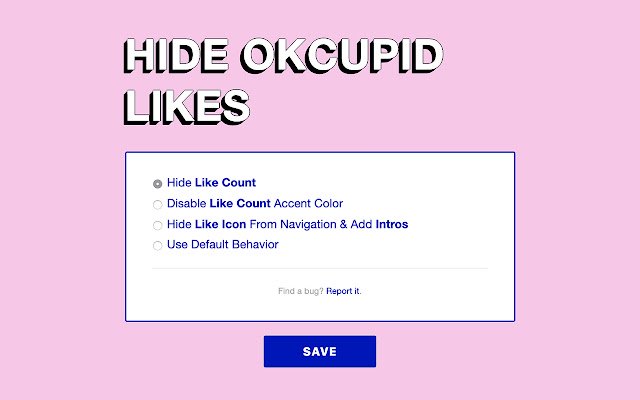 Oculte los Me gusta de OkCupid de la tienda web de Chrome para ejecutarlos con OffiDocs Chromium en línea