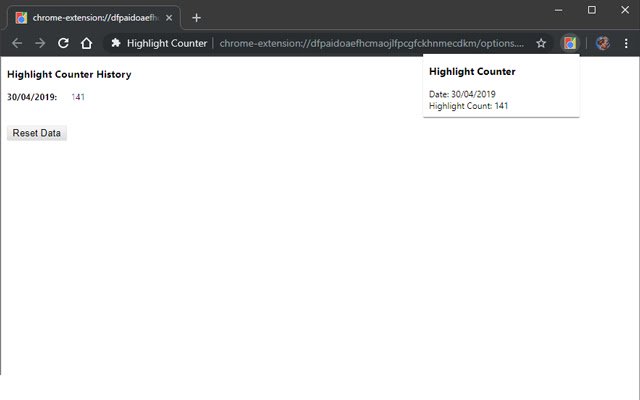 Highlight Counter  from Chrome web store to be run with OffiDocs Chromium online