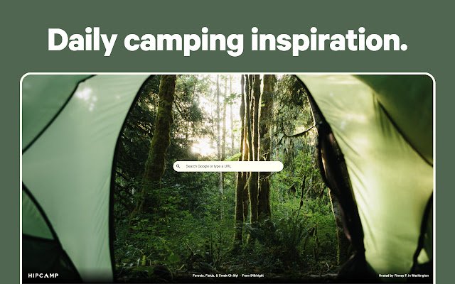 Hipcamp  from Chrome web store to be run with OffiDocs Chromium online