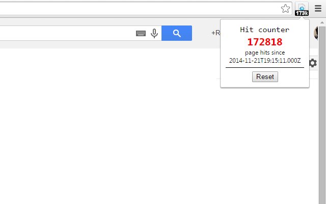 Hit Count  from Chrome web store to be run with OffiDocs Chromium online