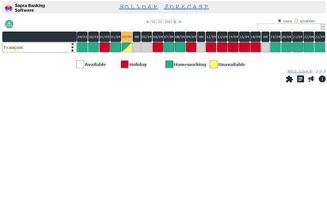 Holiday forecast  from Chrome web store to be run with OffiDocs Chromium online