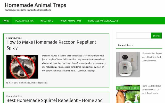 Homemade Animal Traps  from Chrome web store to be run with OffiDocs Chromium online