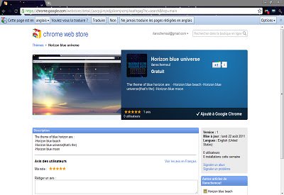 Horizon blue universe  from Chrome web store to be run with OffiDocs Chromium online