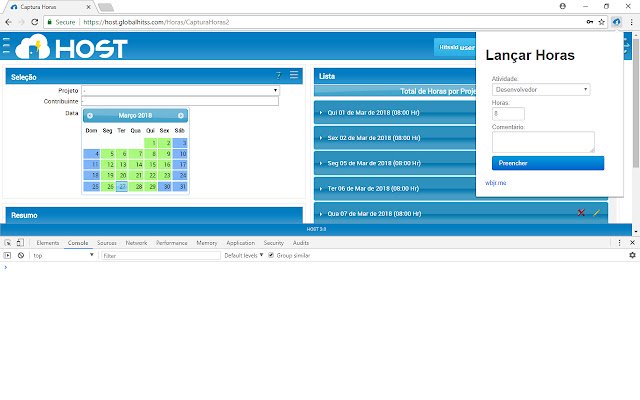 Chrome 웹 스토어의 HOST Lançar Horas가 OffiDocs Chromium 온라인과 함께 실행됩니다.