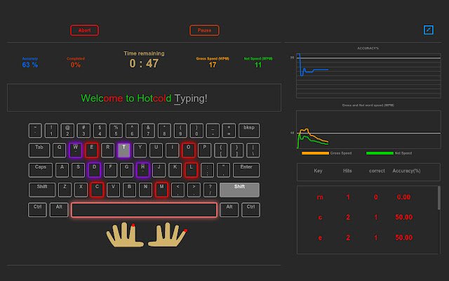 Hotcold Typing Support Developer Version  from Chrome web store to be run with OffiDocs Chromium online