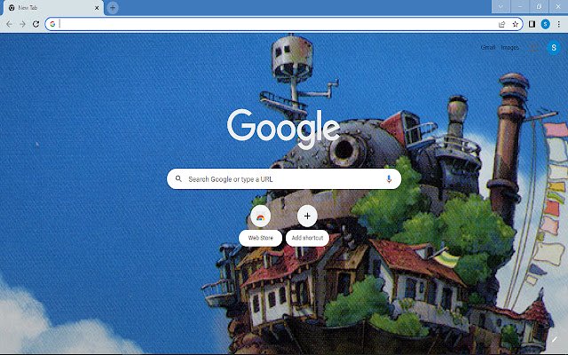 Howls moving castle Theme  from Chrome web store to be run with OffiDocs Chromium online