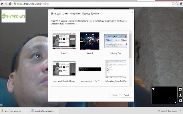 Hyper MeetDesktop Streamer  from Chrome web store to be run with OffiDocs Chromium online