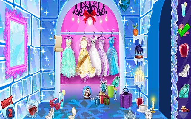 لعبة Ice Princess Hidden Objects من متجر Chrome الإلكتروني ليتم تشغيلها باستخدام OffiDocs Chromium عبر الإنترنت