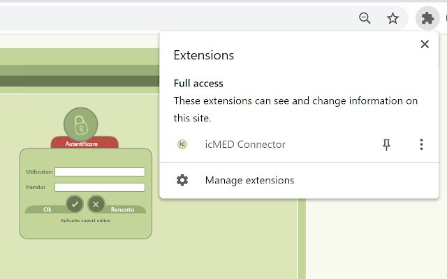 icMED Connector dal Chrome Web Store da eseguire con OffiDocs Chromium online