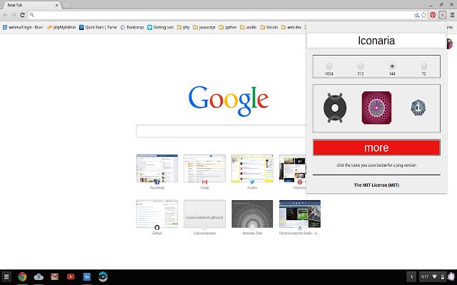 Iconaria  from Chrome web store to be run with OffiDocs Chromium online