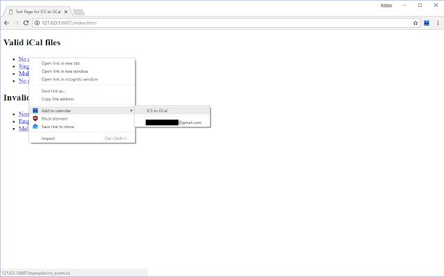 ICS ke GCal dari toko web Chrome untuk dijalankan dengan OffiDocs Chromium online