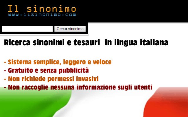 Ilsinonimo.com  from Chrome web store to be run with OffiDocs Chromium online