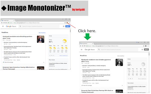 Image Monotonizer  from Chrome web store to be run with OffiDocs Chromium online