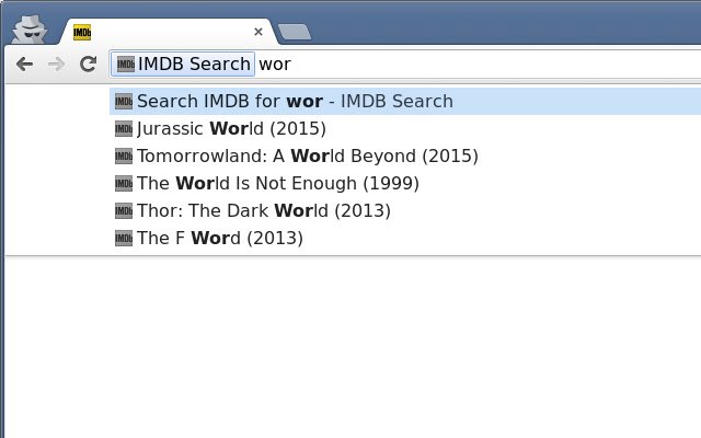 IMDB Search  from Chrome web store to be run with OffiDocs Chromium online