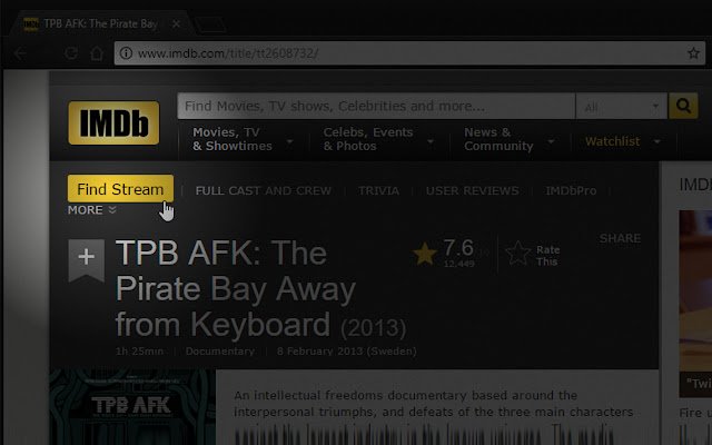 IMDb Stream Finder aus dem Chrome Web Store kann mit OffiDocs Chromium online ausgeführt werden