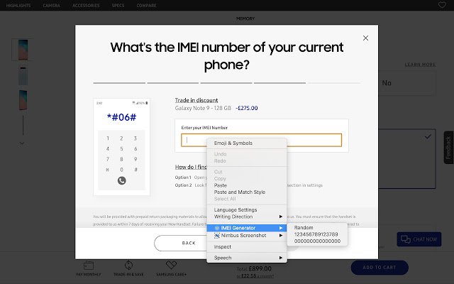 Gerador IMEI da loja virtual do Chrome para ser executado com OffiDocs Chromium online