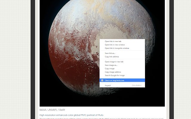 Imgcheck.com Extension  from Chrome web store to be run with OffiDocs Chromium online
