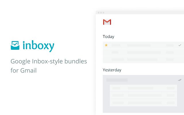 inboxy: Inbox Bundles for Gmail  from Chrome web store to be run with OffiDocs Chromium online