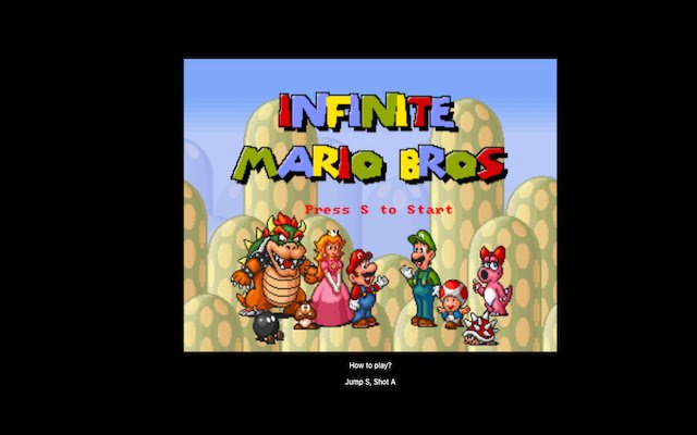 Infinite Mario Original  from Chrome web store to be run with OffiDocs Chromium online