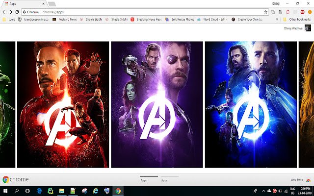 Tema Poster Perang Infinity dari toko web Chrome untuk dijalankan dengan OffiDocs Chromium online