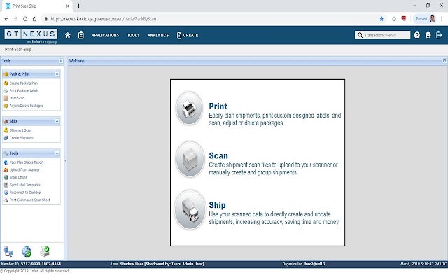 Infor Print Scan Ship by Infor Nexus  from Chrome web store to be run with OffiDocs Chromium online