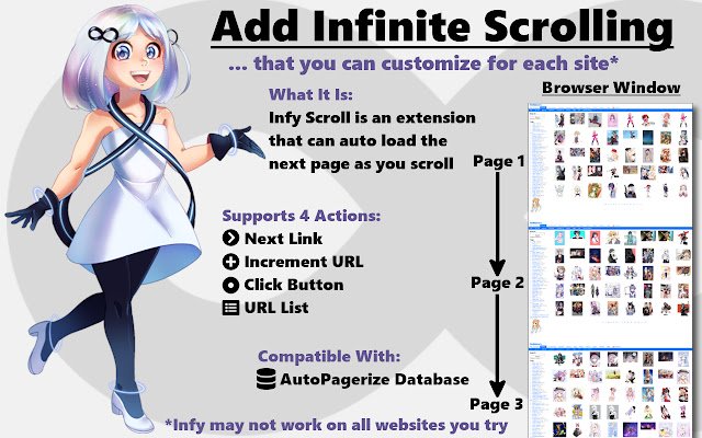 Infy Scroll  from Chrome web store to be run with OffiDocs Chromium online