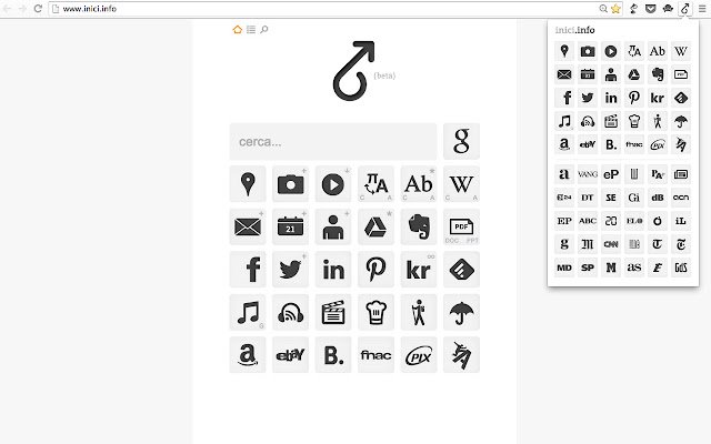 Inici.info icona  from Chrome web store to be run with OffiDocs Chromium online