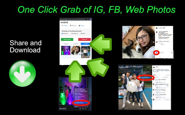 instaGrab Photos  from Chrome web store to be run with OffiDocs Chromium online