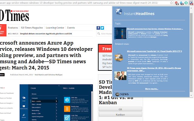 InstantHeadlines  from Chrome web store to be run with OffiDocs Chromium online