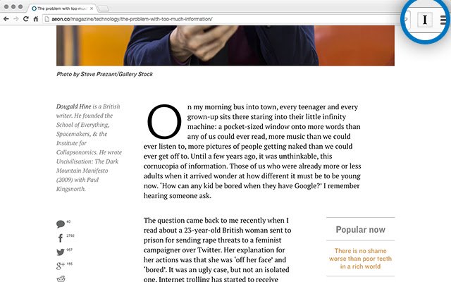 Instapaper  from Chrome web store to be run with OffiDocs Chromium online