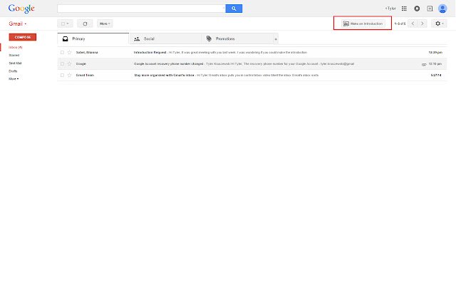 IntroNet para sa Gmail mula sa Chrome web store na tatakbo sa OffiDocs Chromium online