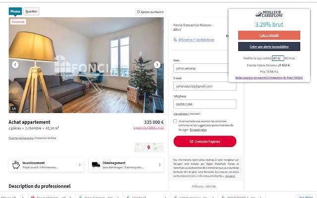 Investissement immobilier Meilleur Cashflow  from Chrome web store to be run with OffiDocs Chromium online