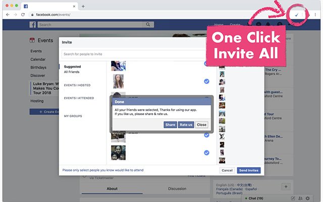 Invite All Friends for Facebook™  from Chrome web store to be run with OffiDocs Chromium online