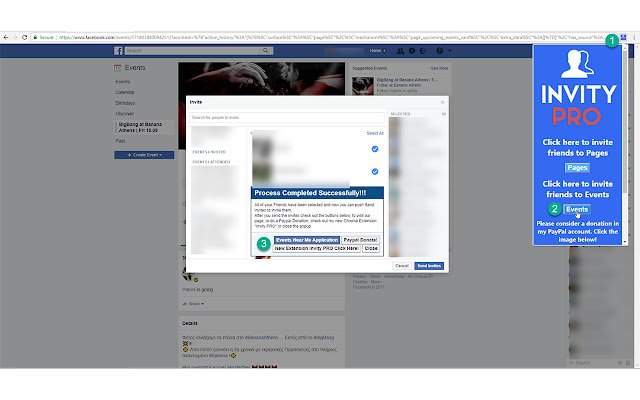 Invity PRO for Facebook Invites EventsPages  from Chrome web store to be run with OffiDocs Chromium online