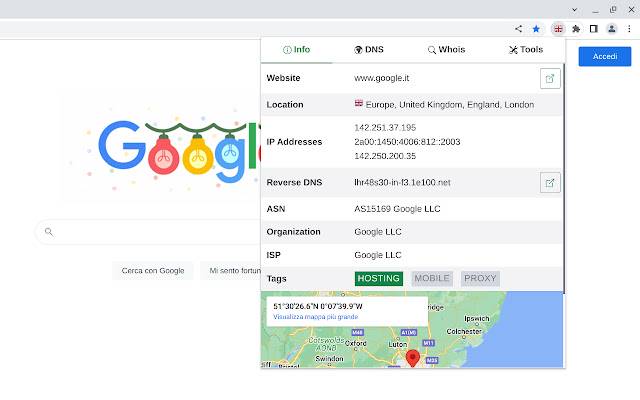 IP Whois din magazinul web Chrome va fi rulat cu OffiDocs Chromium online