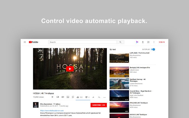 Iridium for YouTube  from Chrome web store to be run with OffiDocs Chromium online