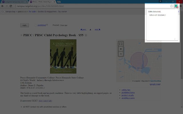 ISBN Extractor  from Chrome web store to be run with OffiDocs Chromium online