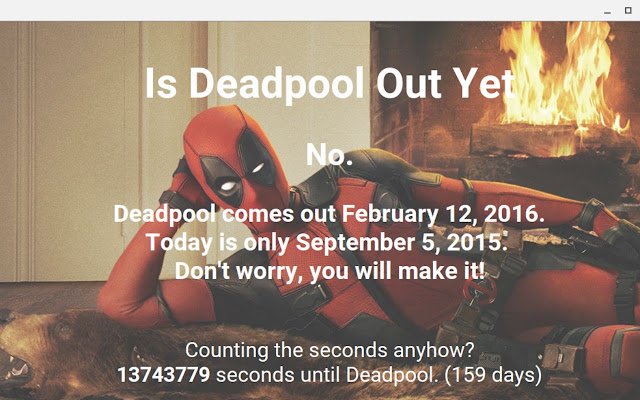 Is Deadpool Out Yet?  from Chrome web store to be run with OffiDocs Chromium online