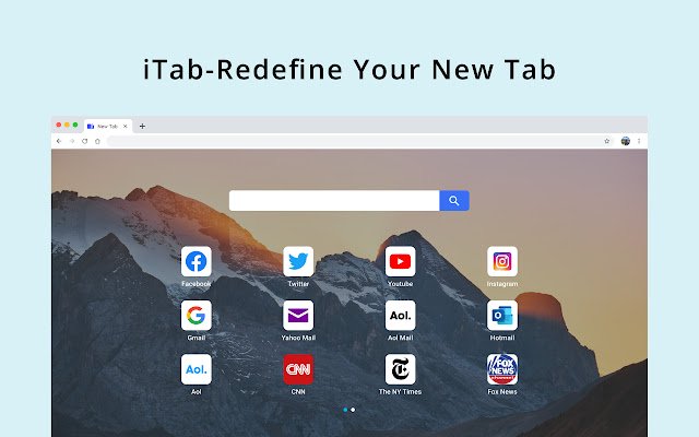 Chrome ウェブストアの iTab を OffiDocs Chromium オンラインで実行する