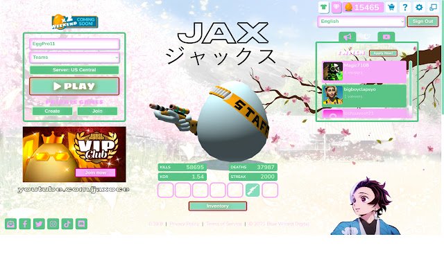 Jax Anime | Le thème Shell Shockers de la boutique en ligne Chrome sera exécuté avec OffiDocs Chromium en ligne