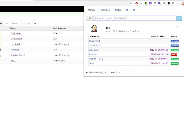 Jenkins Helper  from Chrome web store to be run with OffiDocs Chromium online