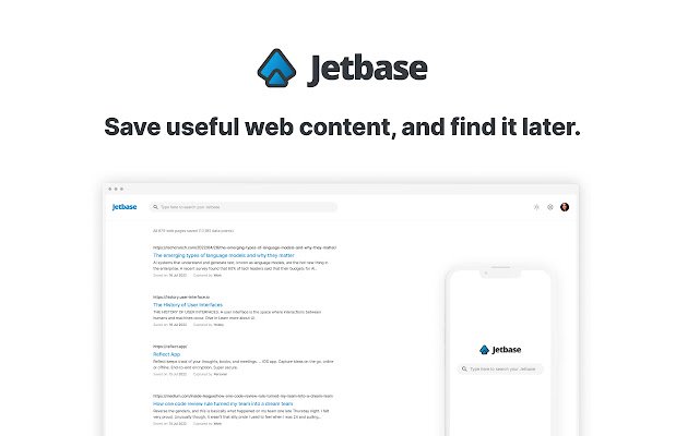 Jetbase  from Chrome web store to be run with OffiDocs Chromium online