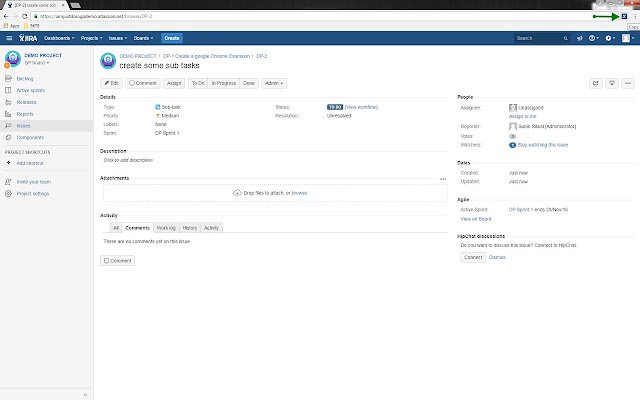 JIRA ShortCut BKTB  from Chrome web store to be run with OffiDocs Chromium online