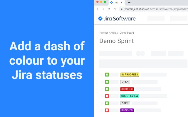 Jira Status Colours  from Chrome web store to be run with OffiDocs Chromium online