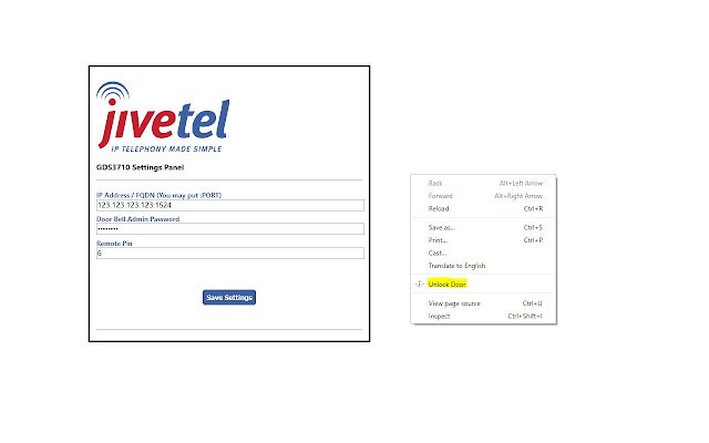 Jivetel GDS3710 Door Controller  from Chrome web store to be run with OffiDocs Chromium online